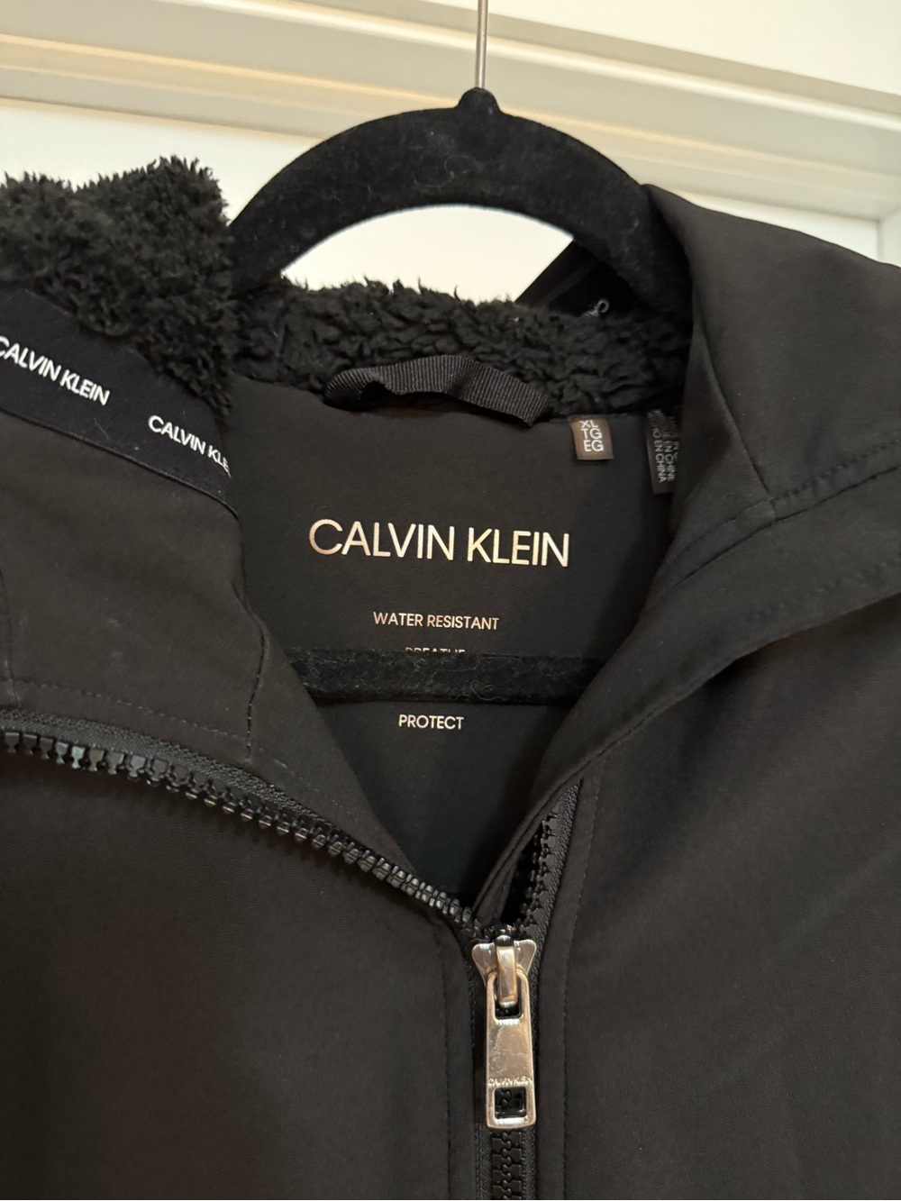 Calvin Klein Black Water-Resistant Hooded Jacket - Picture 2 of 3